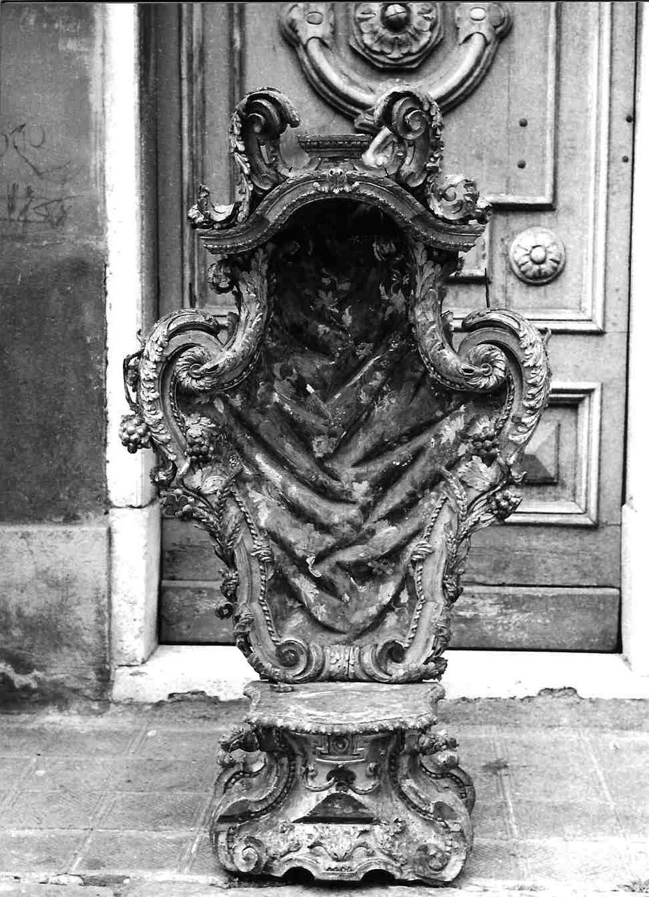 tronetto per esposizione eucaristica - a tempietto, opera isolata - bottega ligure (sec. XVIII)