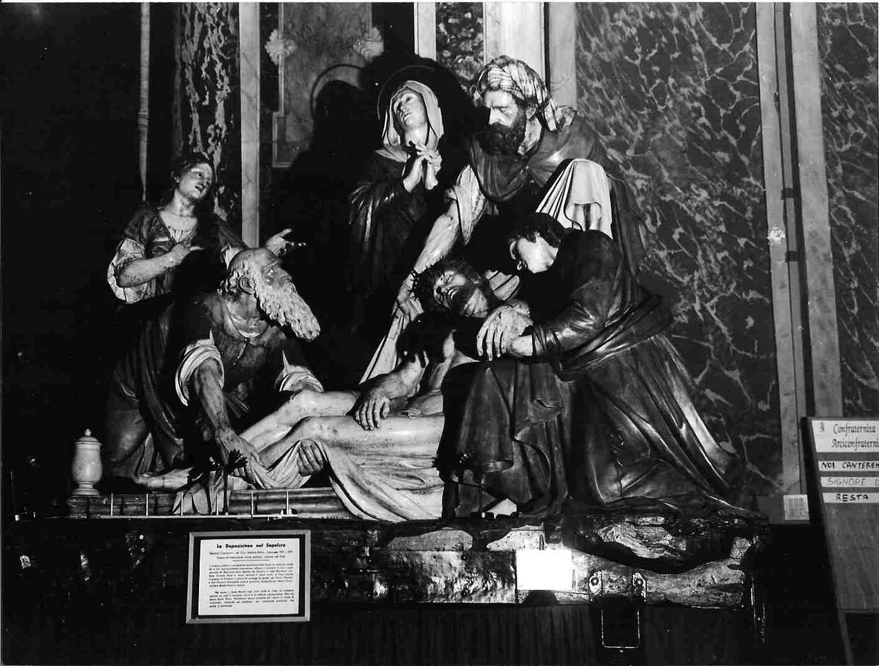 deposizione di Cristo nel sepolcro (macchina processionale, insieme) di Brilla Antonio (sec. XIX)