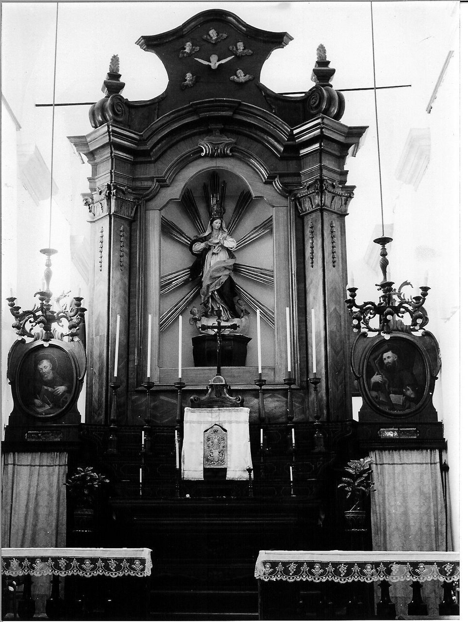 altare maggiore, insieme - bottega cappuccina (seconda metà sec. XVIII)