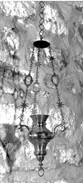 lampada pensile, opera isolata - bottega ligure (fine/inizio secc. XVIII/ XIX)