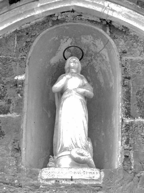 Santa Margherita d'Antiochia (statua, opera isolata) - bottega italiana (fine/inizio secc. XVI/ XVII)