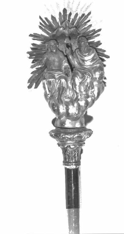 mazza processionale, opera isolata - bottega ligure (fine/inizio secc. XVIII/ XIX)