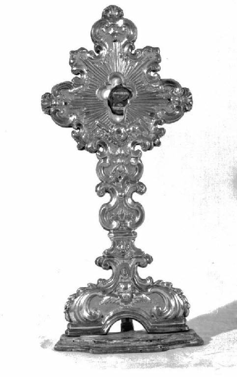 reliquiario - a croce, opera isolata - bottega genovese (sec. XVIII)