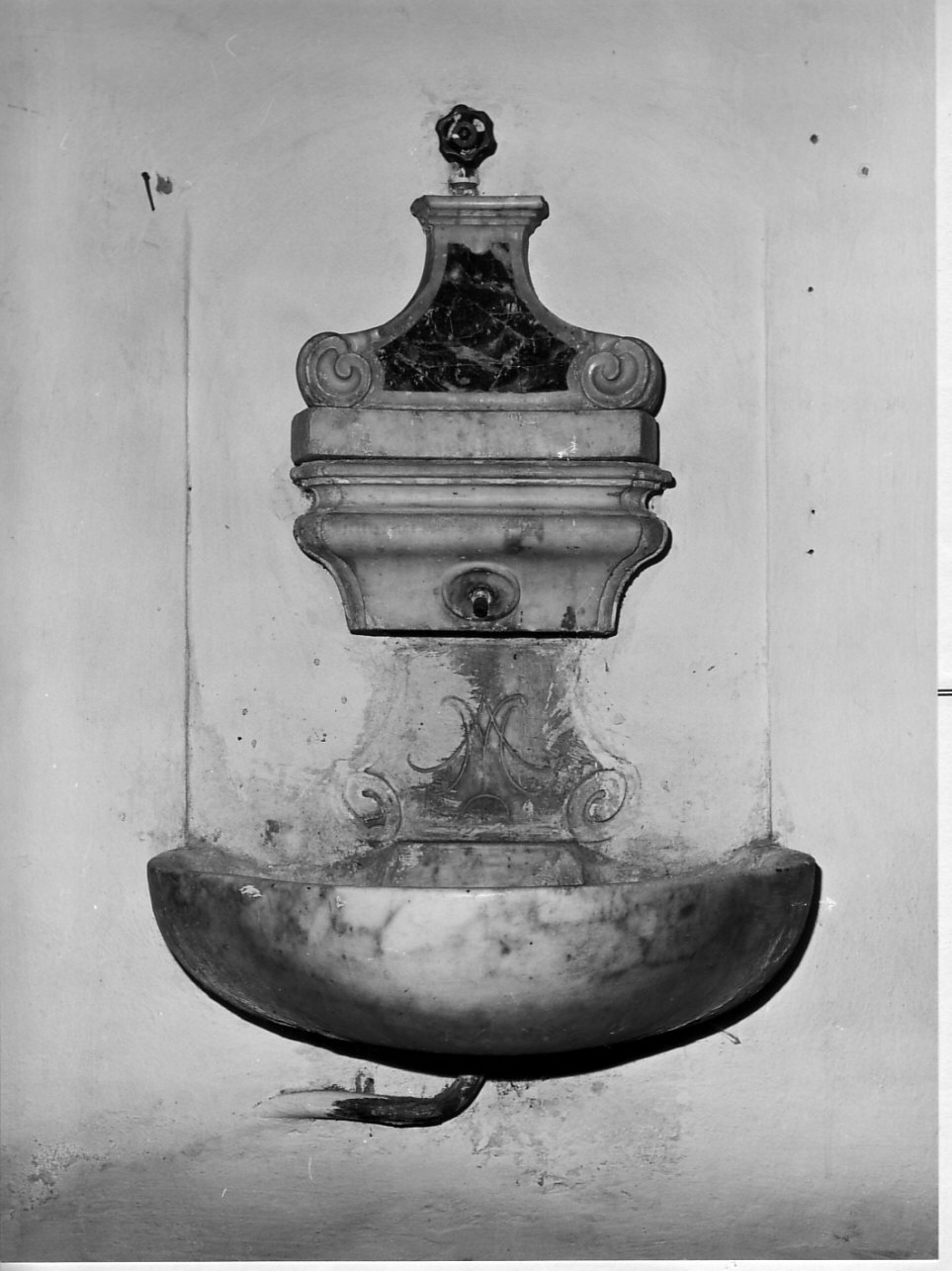 lavabo da sacrestia, opera isolata - bottega ligure (fine sec. XVIII)