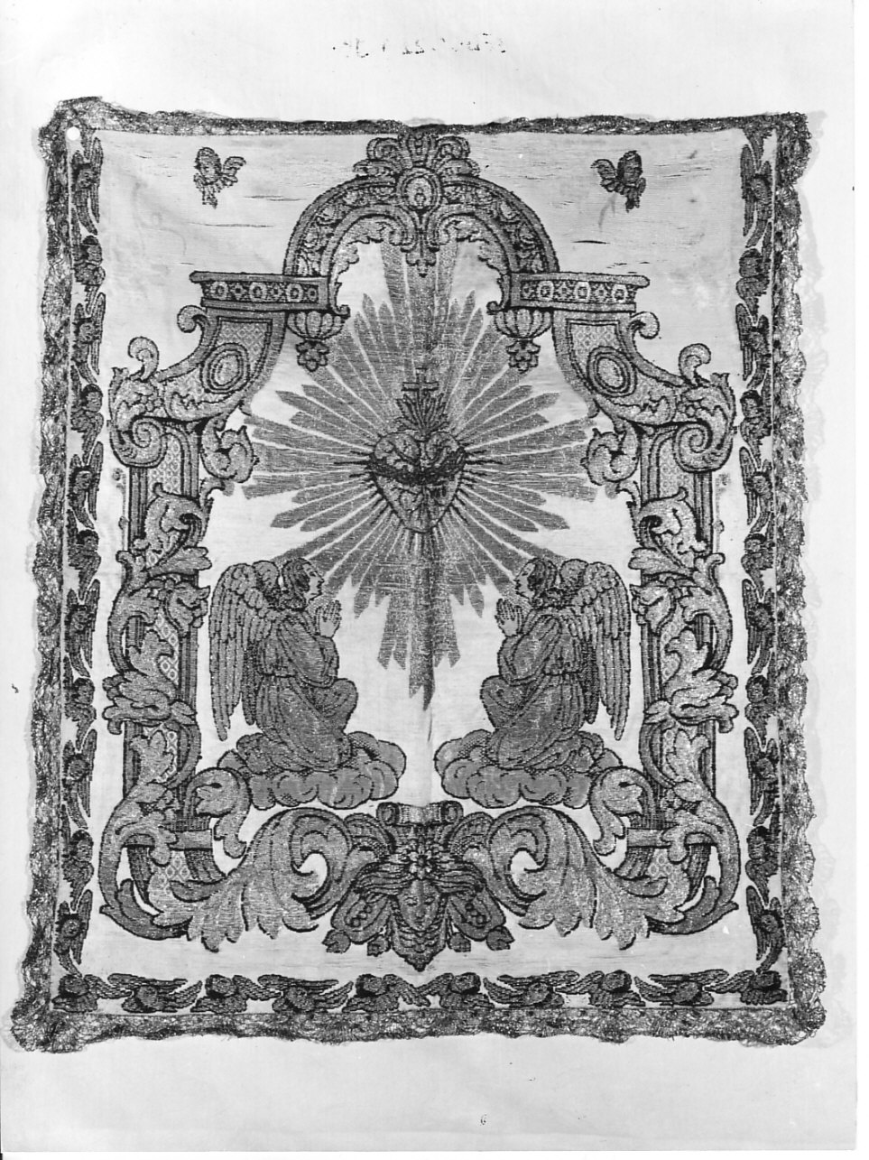 Sacro Cuore di Gesù (copriostensorio, opera isolata) - manifattura ligure (metà sec. XIX)