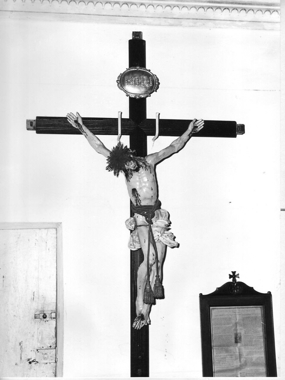 Cristo crocifisso (croce processionale, opera isolata) - bottega italiana (sec. XVIII)
