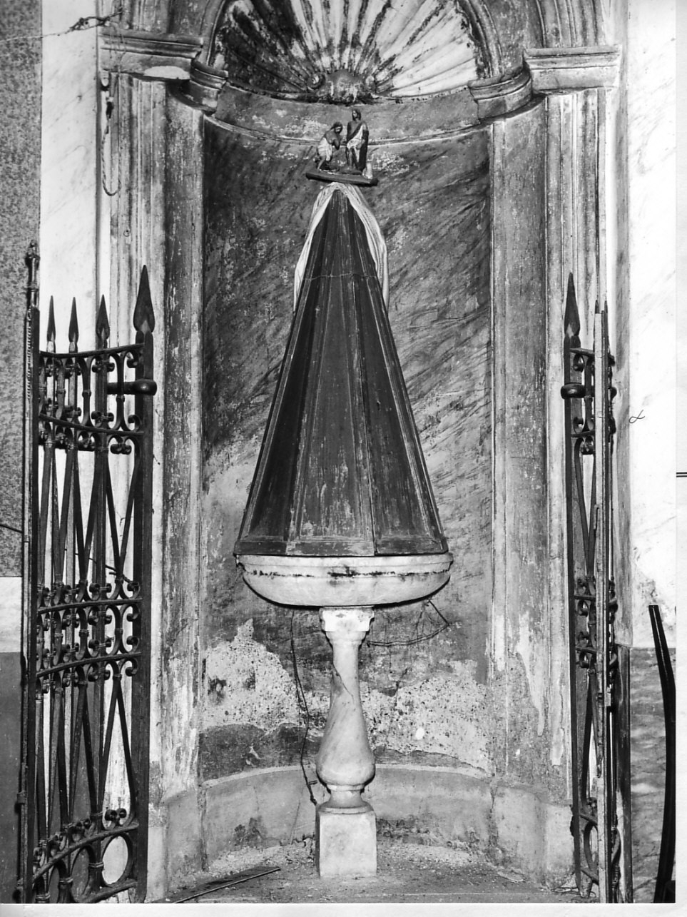 battesimo di Cristo (scultura, elemento d'insieme) - bottega italiana (sec. XIX)