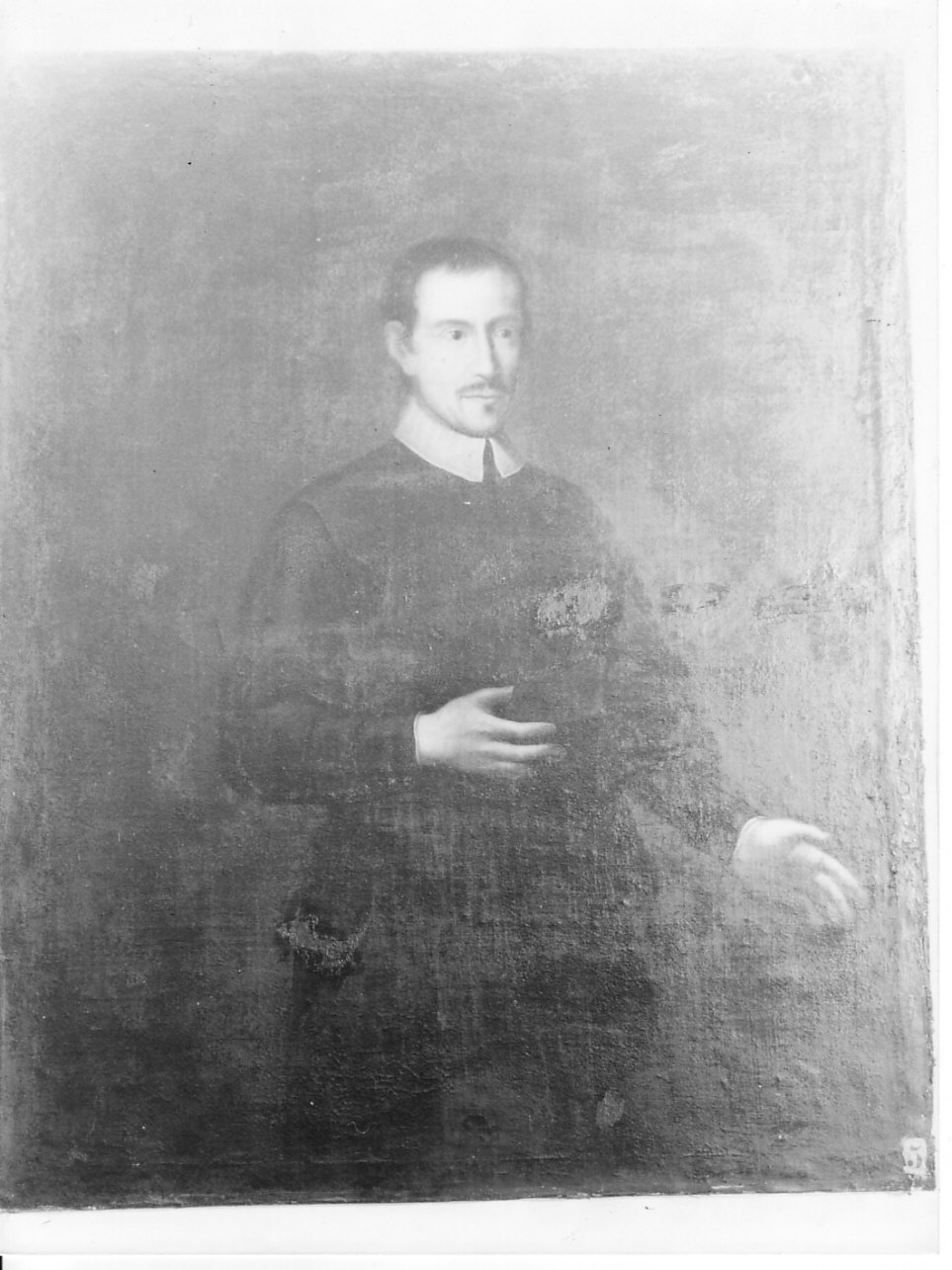 ritratto di ecclesiastico (dipinto, elemento d'insieme) - ambito ligure (sec. XVII)