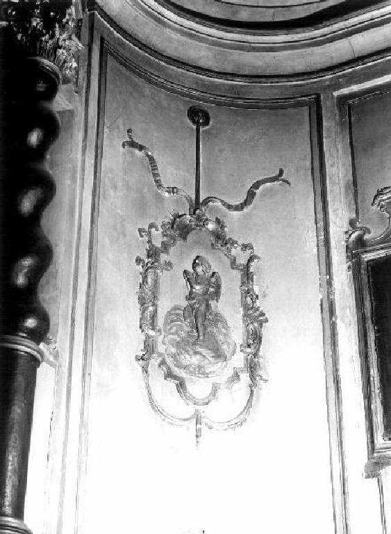 angelo orante (medaglione, elemento d'insieme) - PRODUZIONE LIGURE (sec. XVIII)