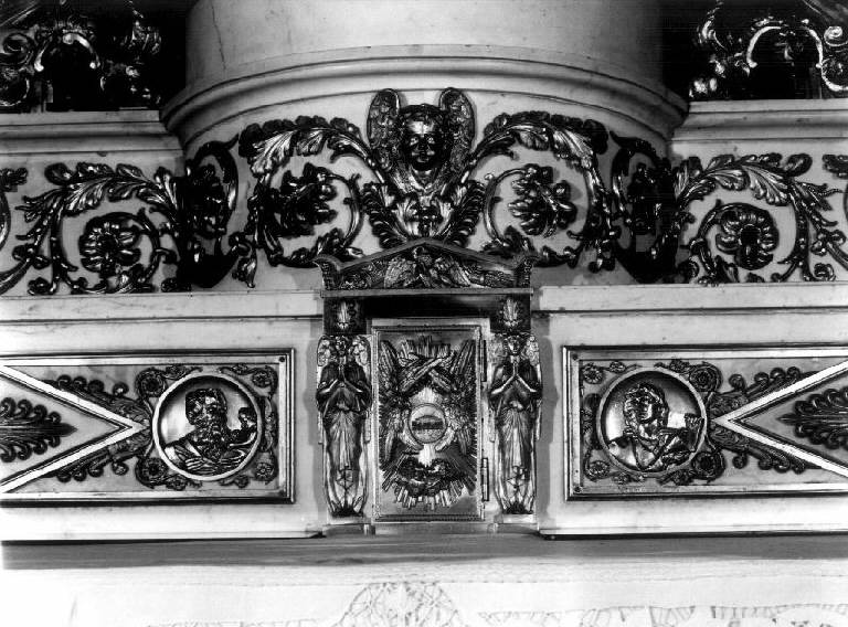 quattro evangelisti (rilievo, elemento d'insieme) di Peschiera Ignazio, Macchiavello Niccolò (secondo quarto sec. XIX)