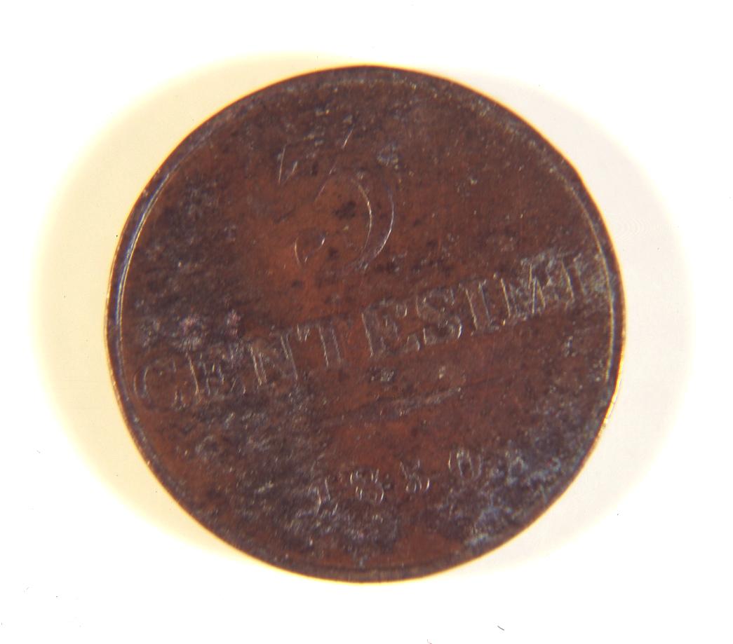 moneta - produzione italiana (metà sec. XIX)