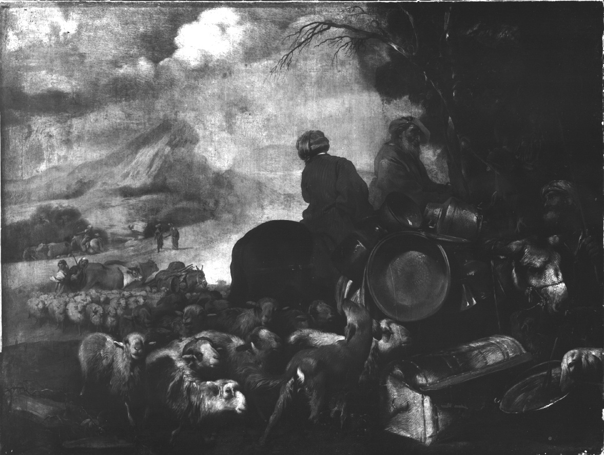 Viaggio di Abramo - Dipinti (negativo) di Gasparini, Renato (prima metà XX)