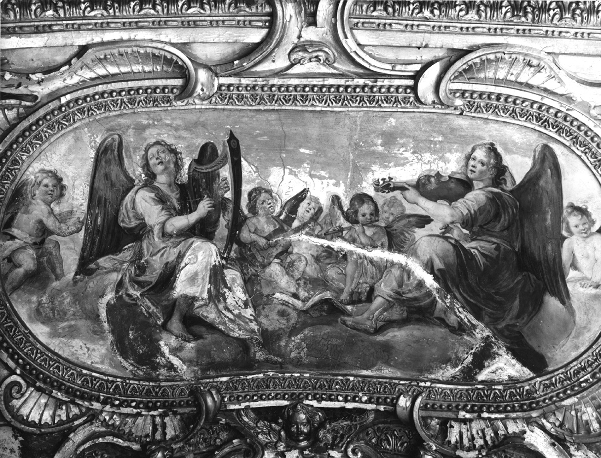 Angeli musicanti - Affreschi (negativo) di Gasparini, Renato (metà XX)