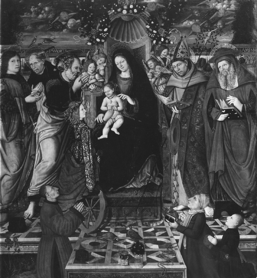 Madonna con Bambino e santi - Dipinti (negativo) di Gasparini, Renato (metà XX)