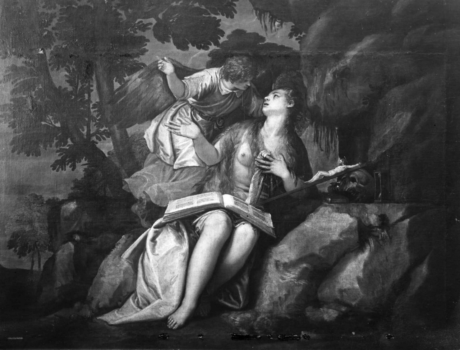 Santa Maria Maddalena e l'angelo - Dipinti (negativo) di Cresta, Erminio (prima metà XX)