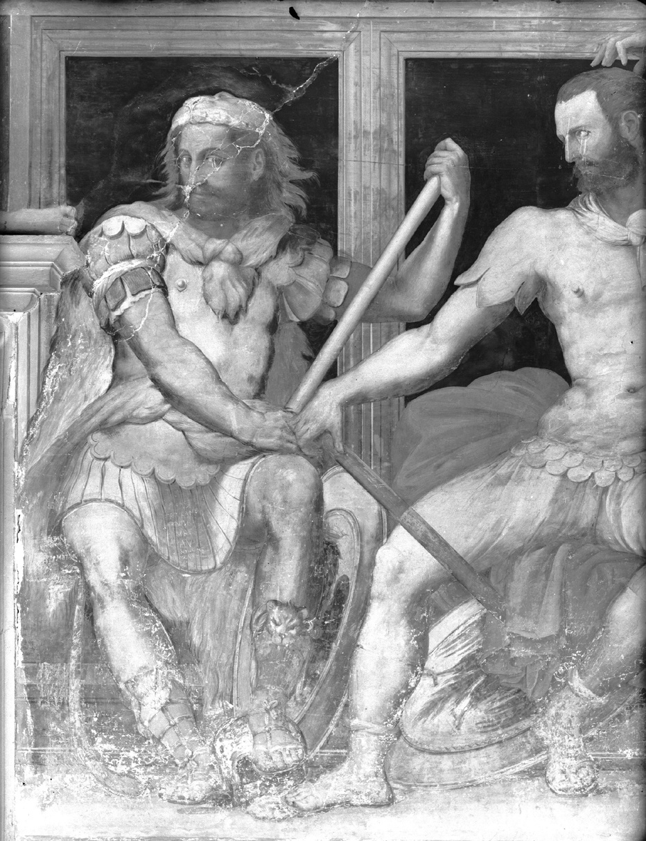 Gli eroi - Affreschi (negativo) di Gasparini, Renato (prima metà XX)