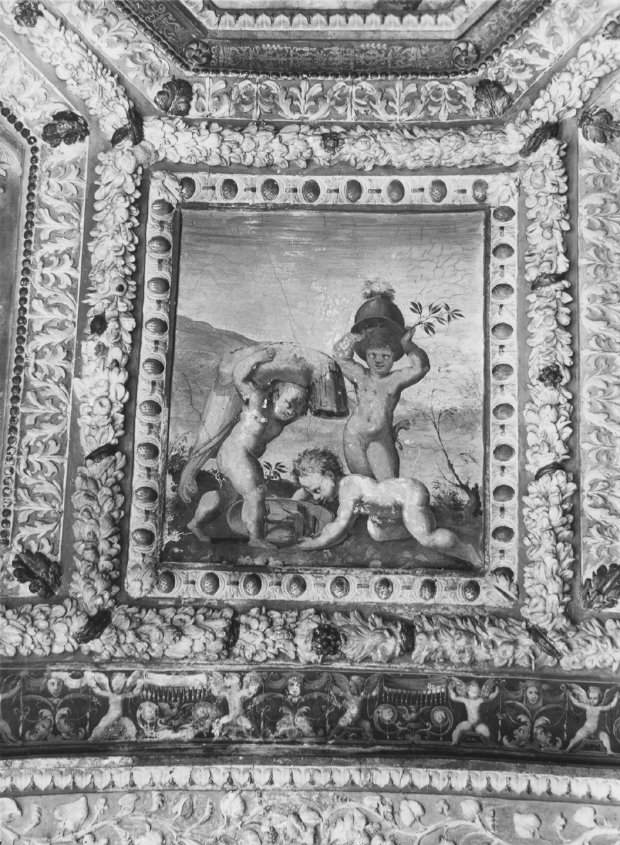 Decorazione della volta della Loggia degli Eroi - Affreschi (negativo) di Gasparini, Renato (prima metà XX)