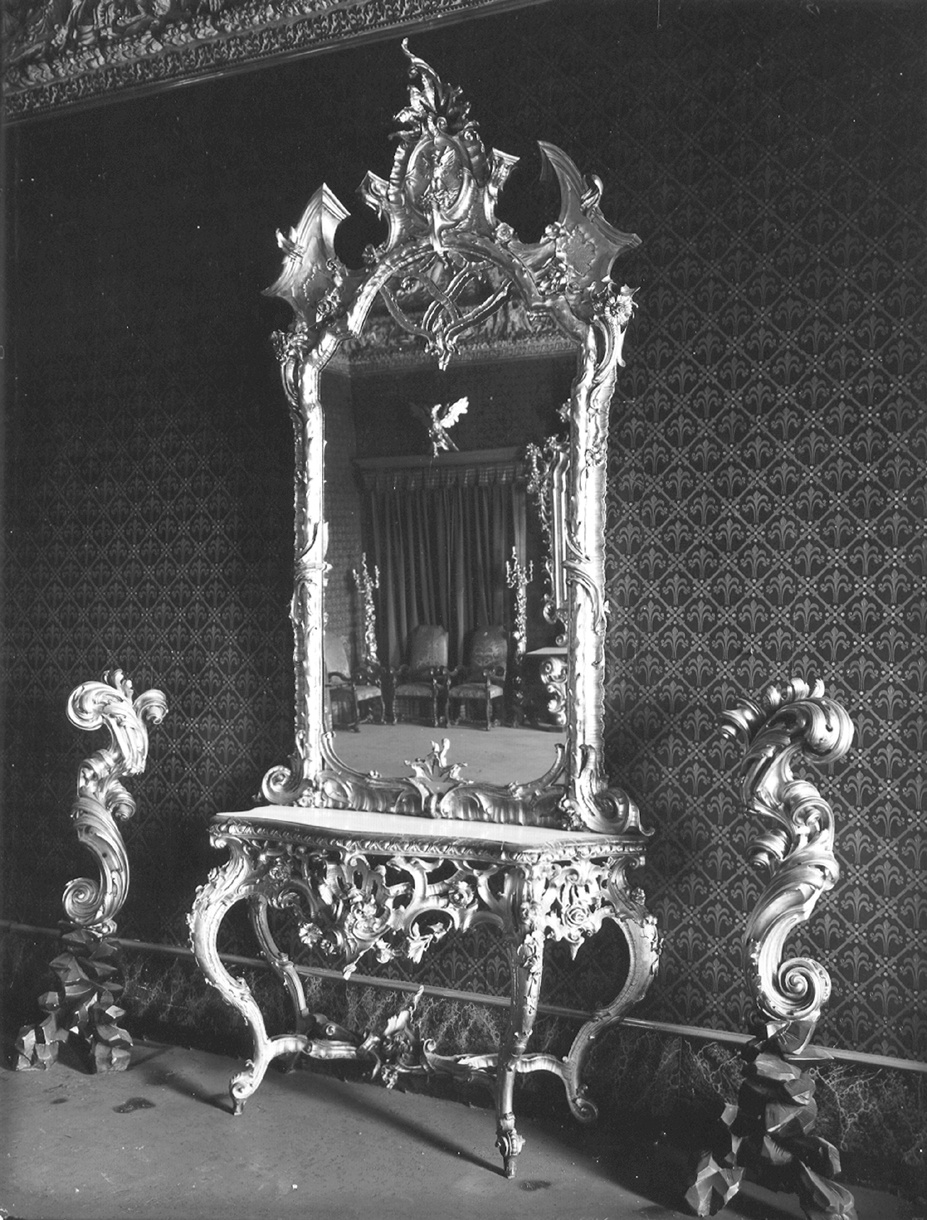 Consolle e specchiera (negativo) di Cresta, Erminio (prima metà XX)