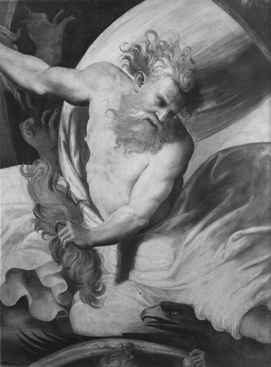 Giove fulmina i Giganti (particolare) - Affreschi (negativo) di Gasparini, Renato (prima metà XX)