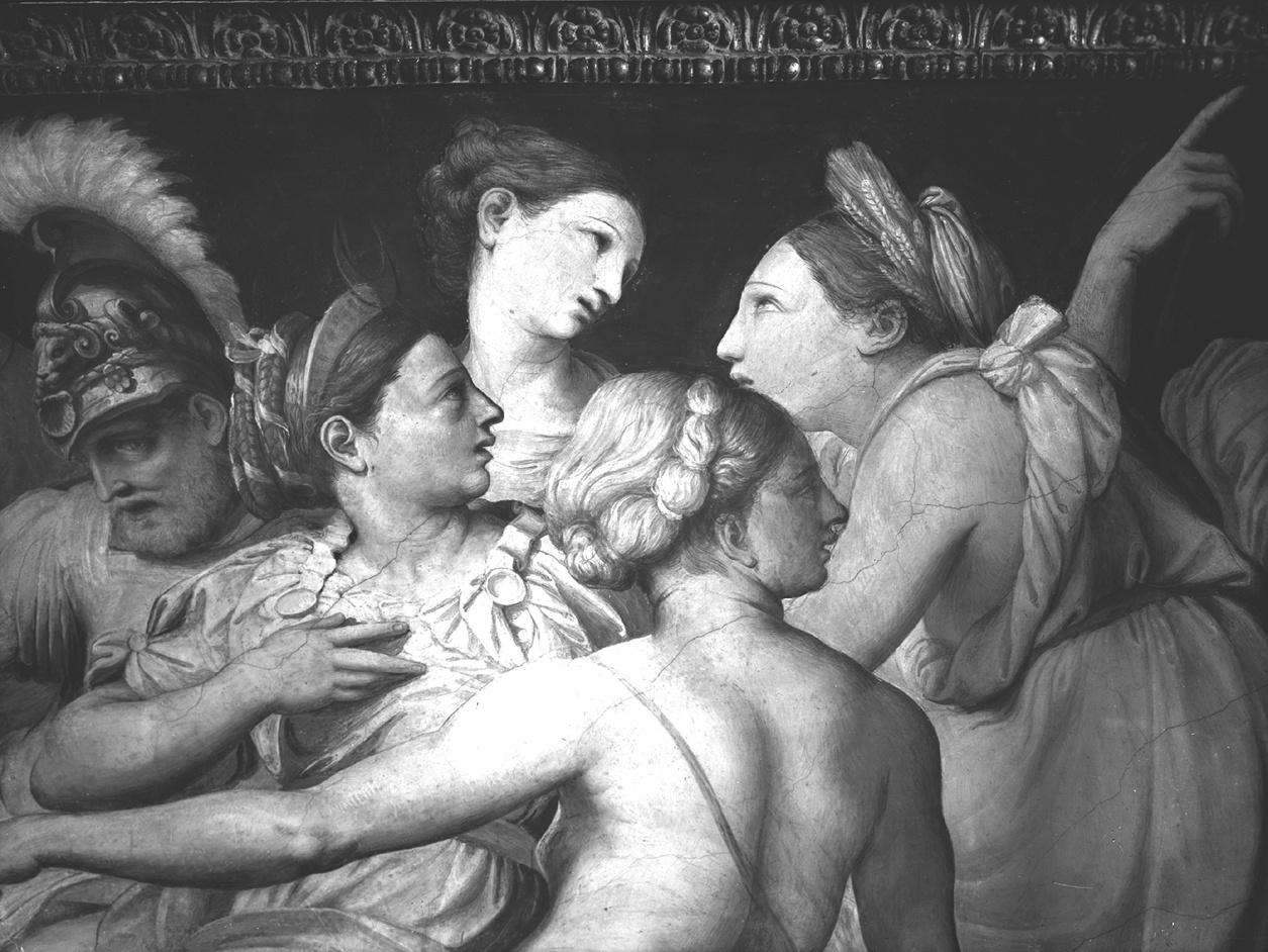 Giove fulmina i Giganti (particolare) - Affreschi (negativo) di Gasparini, Renato (prima metà XX)