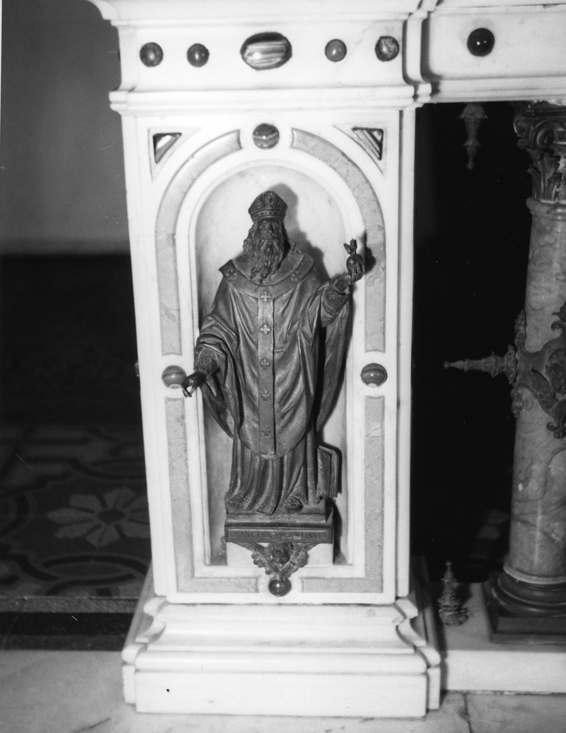 Sant'Agostino (scultura, opera isolata) di Carli Domenico (secc. XIX/ XX)