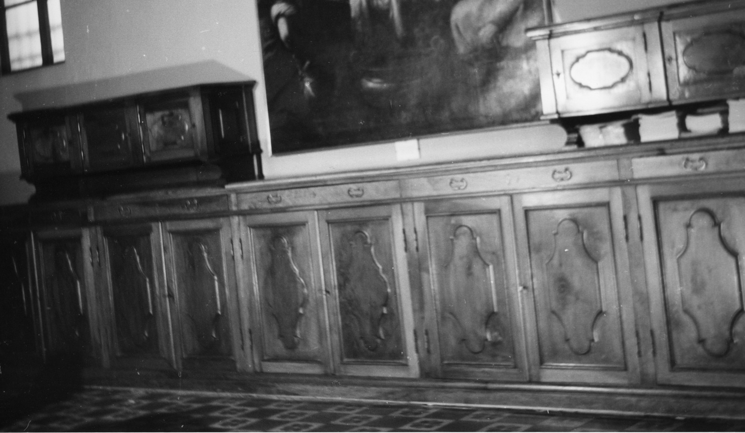 mobile da sacrestia, opera isolata - bottega ligure (sec. XVII)