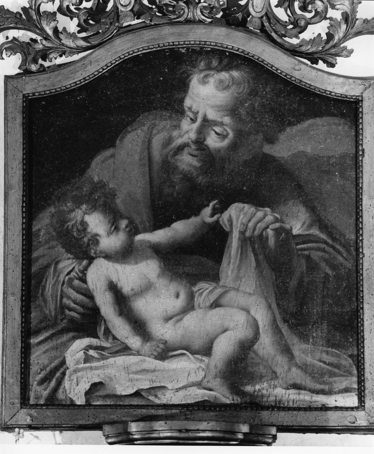 San Giuseppe e Gesù Bambino (dipinto, opera isolata) - ambito ligure (prima metà sec. XVIII)