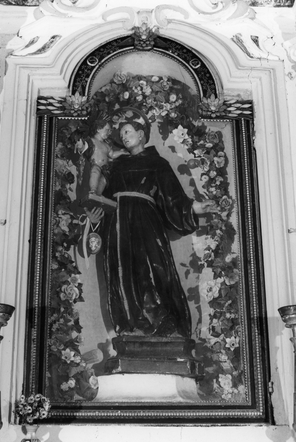 Sant'Antonio da Padova con il bambino (statua, opera isolata) - bottega ligure (seconda metà sec. XVIII)