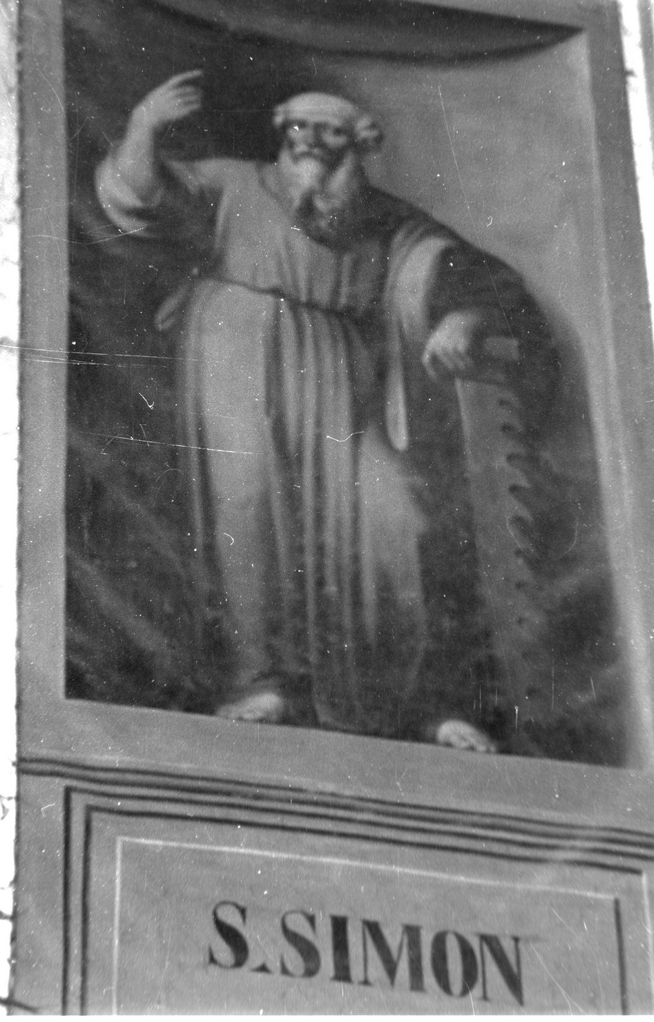 S. SIMONE, San Simone Zelota (dipinto, elemento d'insieme) - ambito ligure (seconda metà sec. XIX)