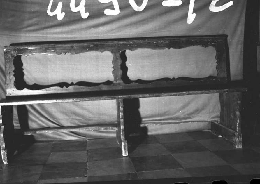 panca con schienale, serie - ambito ligure (fine sec. XIX)