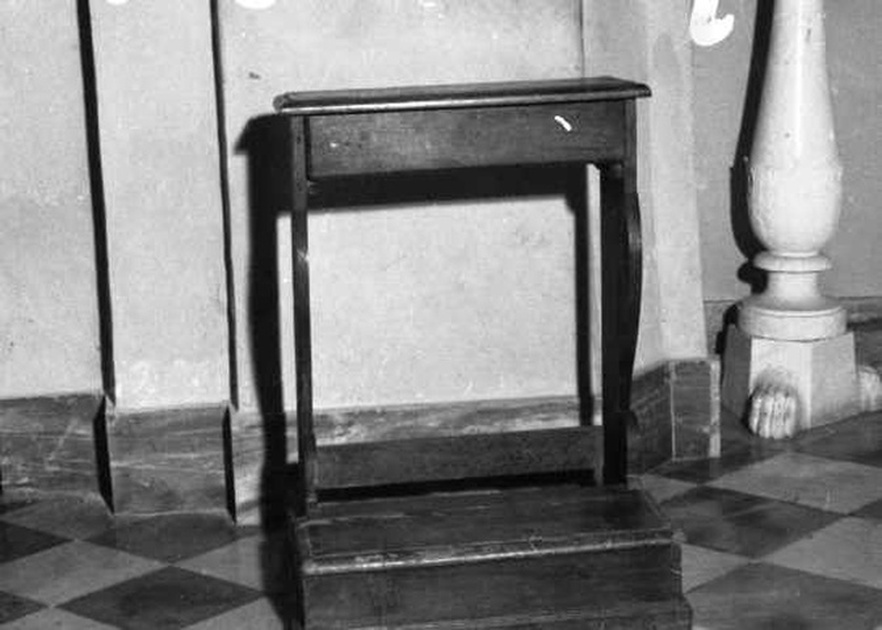 inginocchiatoio, opera isolata - ambito ligure (primo quarto sec. XX)