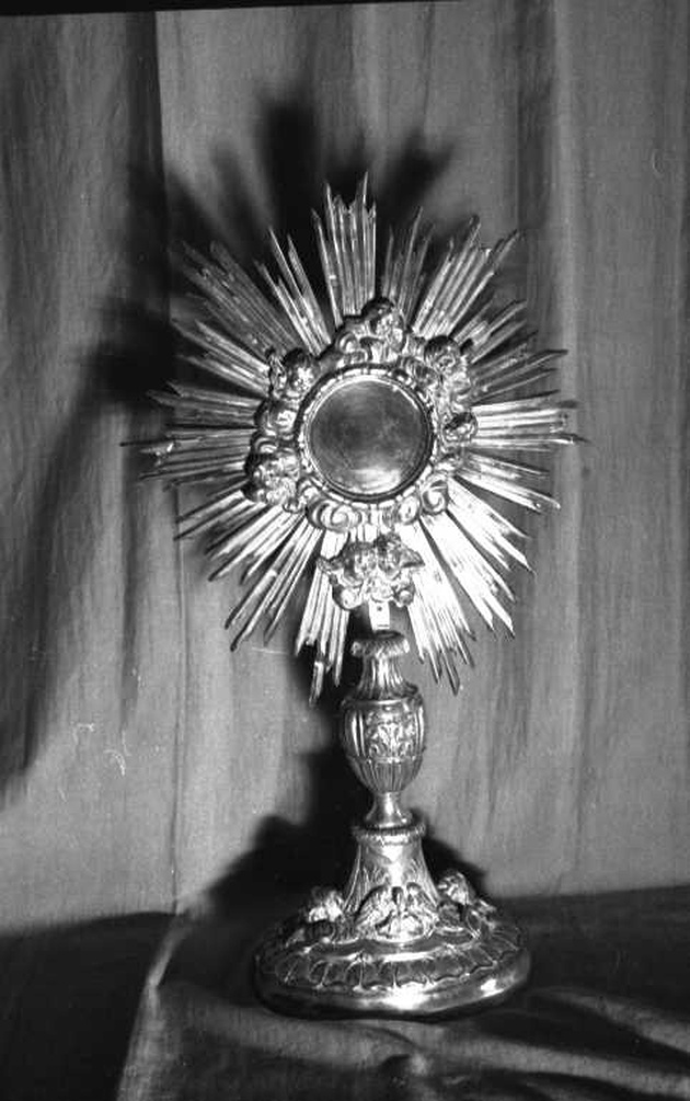 ostensorio - a raggiera, opera isolata - ambito genovese (ultimo quarto sec. XIX)