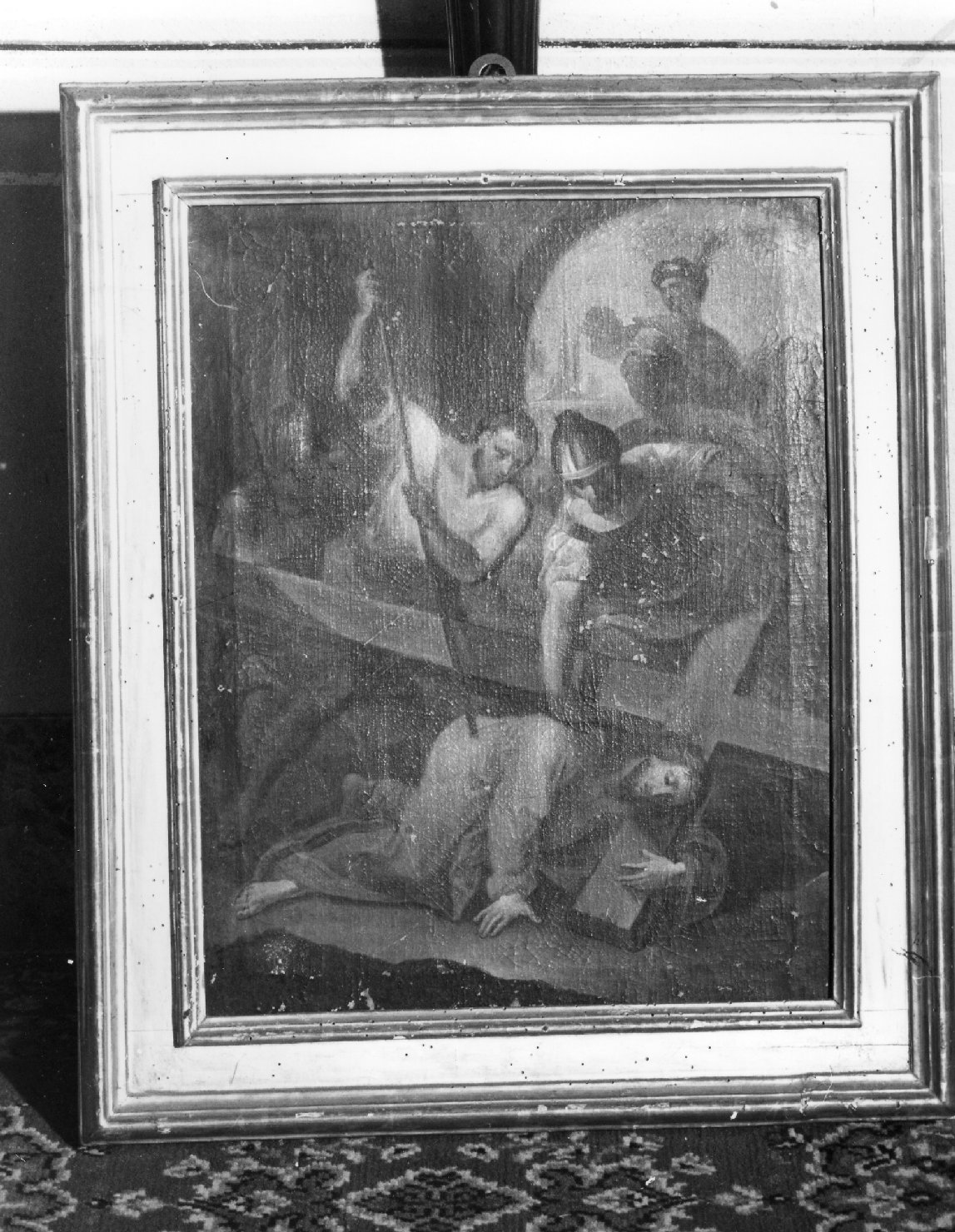 via Crucis/ Cristo cade sotto la croce (dipinto, ciclo) di Brusco Paolo Gerolamo (fine sec. XVIII)