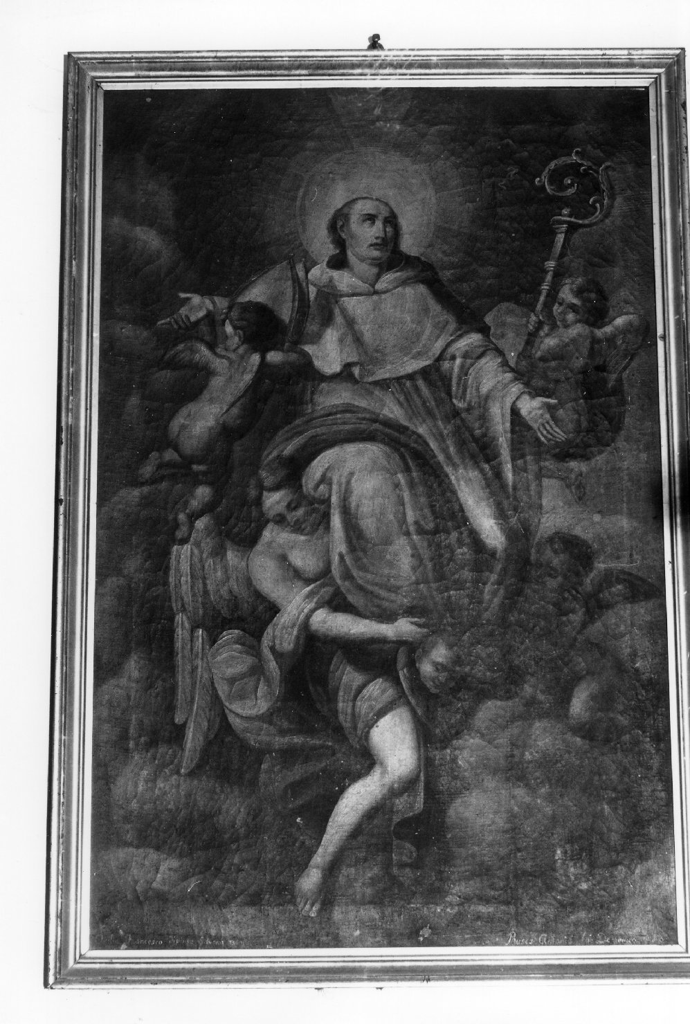 Gloria di San Bernardo (dipinto) di Oxilia Francesco - produzione ligure (sec. XVIII, sec. XIX)