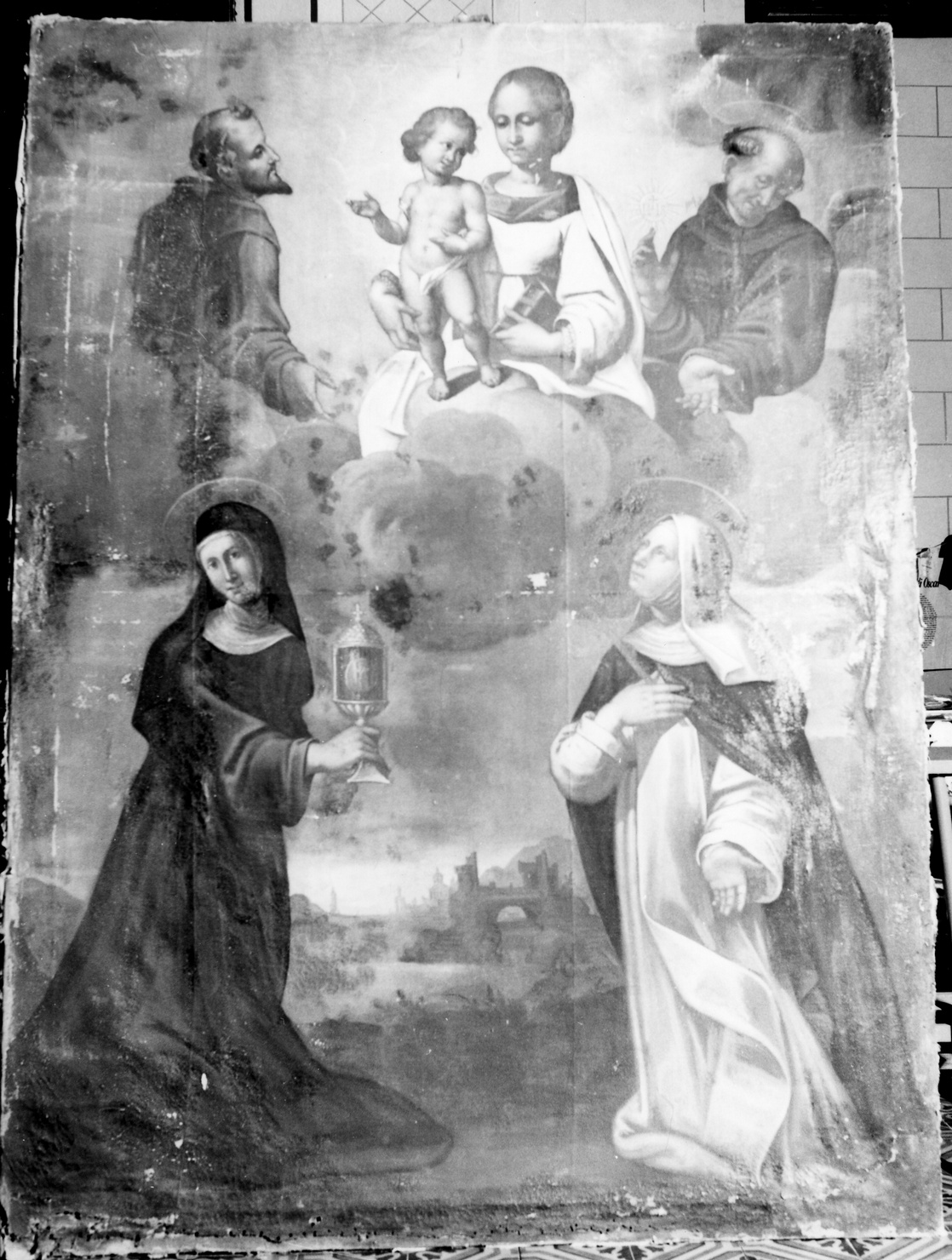 Madonna con Bambino e santi (dipinto, opera isolata) di Gastaldi Lorenzo (cerchia) (ultimo quarto sec. XVII)