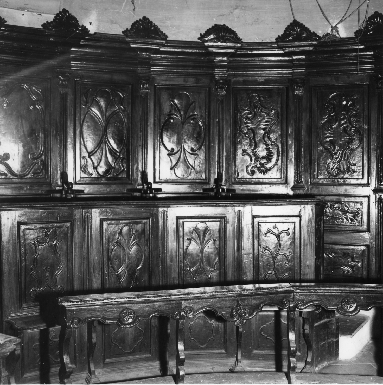 stalli del coro, insieme - bottega ligure (metà sec. XVIII)