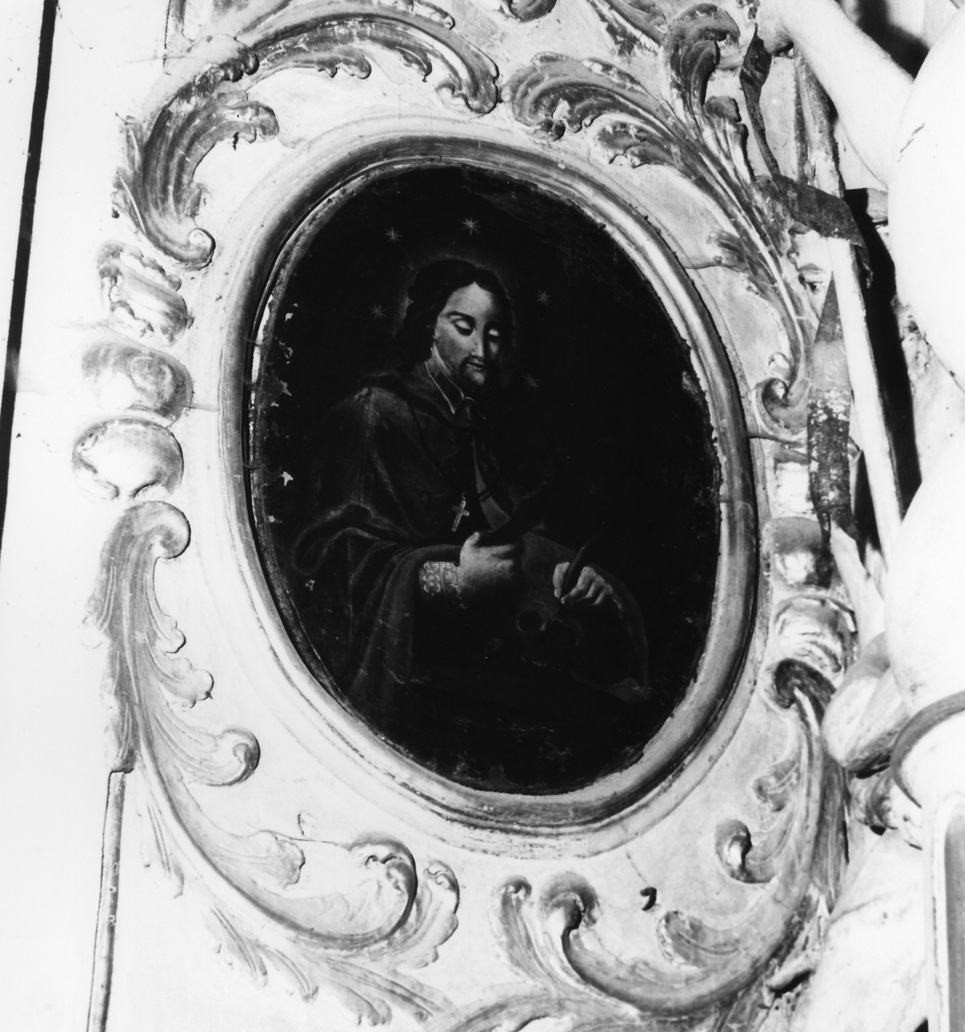 Santo in preghiera (dipinto, opera isolata) - ambito ligure (seconda metà sec. XIX)