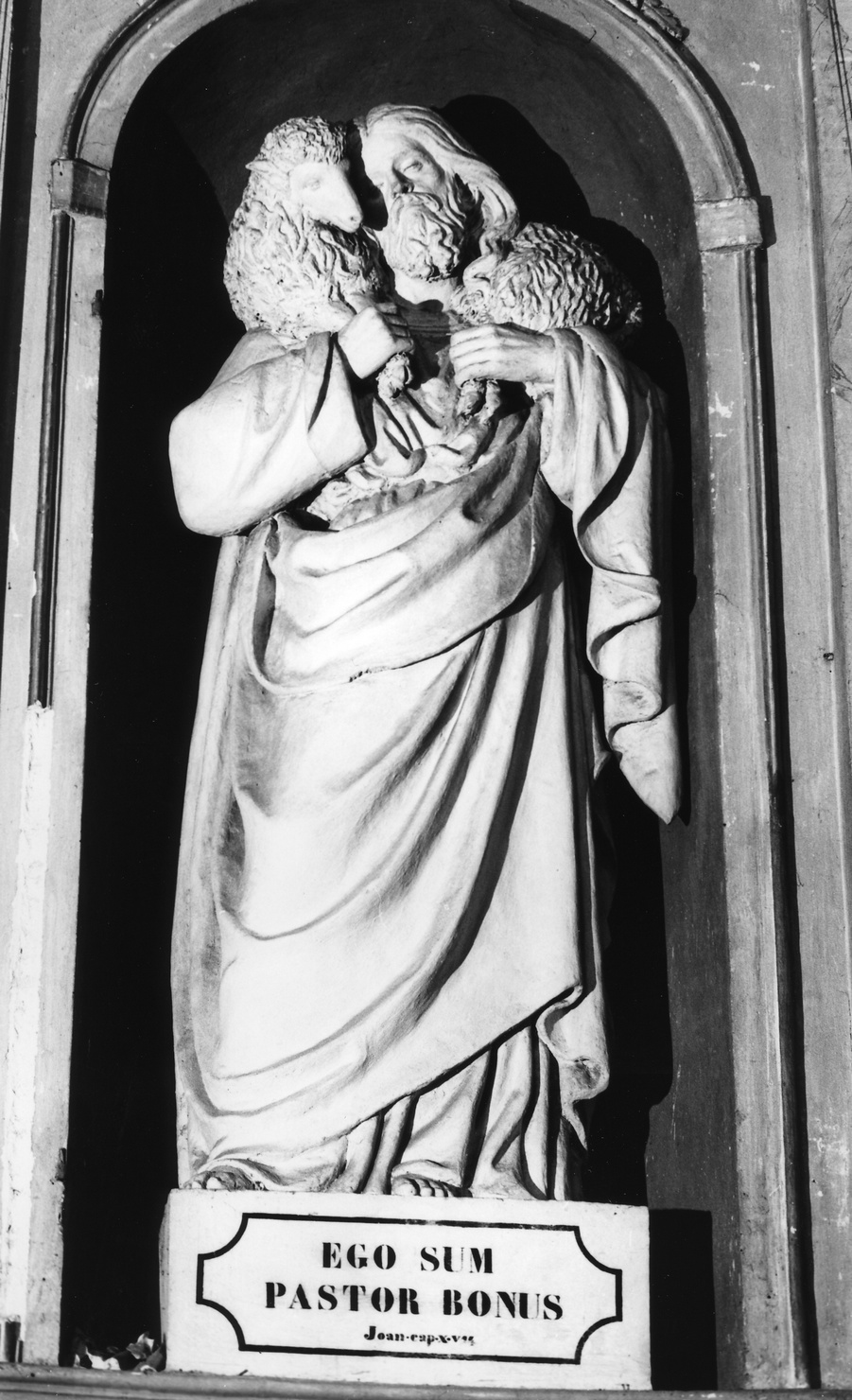 IL BUON PASTORE, Buon Pastore (statua, opera isolata) - bottega ligure (fine/inizio secc. XIX/ XX)