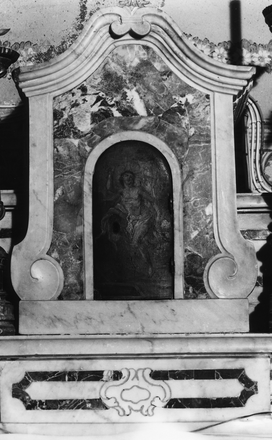 Cristo risorto (sportello di tabernacolo, opera isolata) - ambito ligure (fine sec. XVIII)