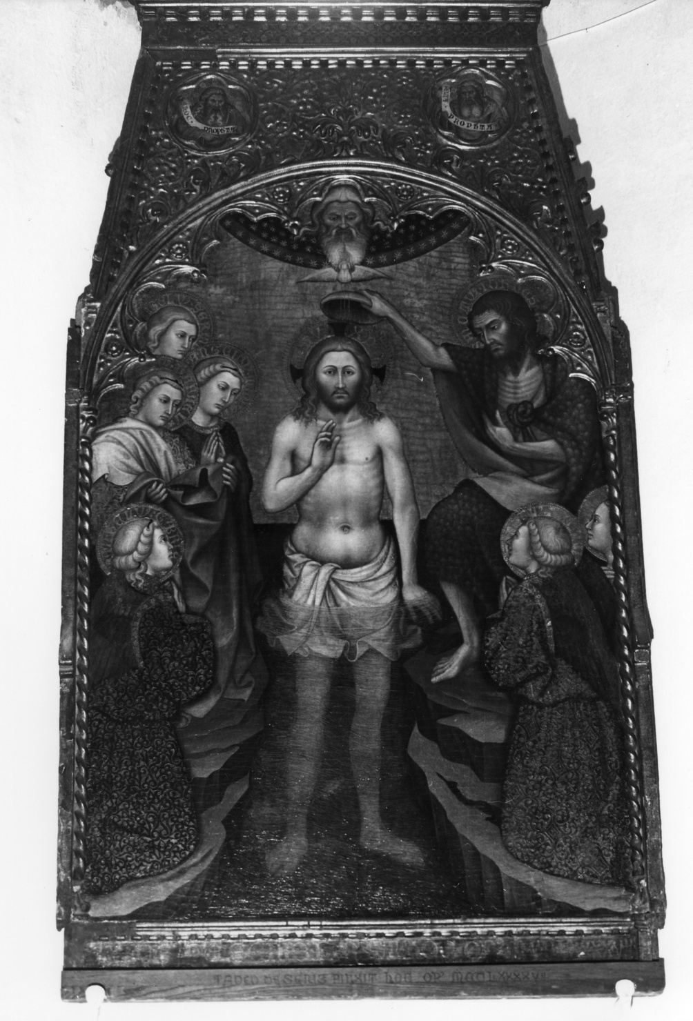 IL BATTESIMO DI CRISTO, battesimo di Cristo (dipinto, opera isolata) di Taddeo di Bartolo (sec. XIV)