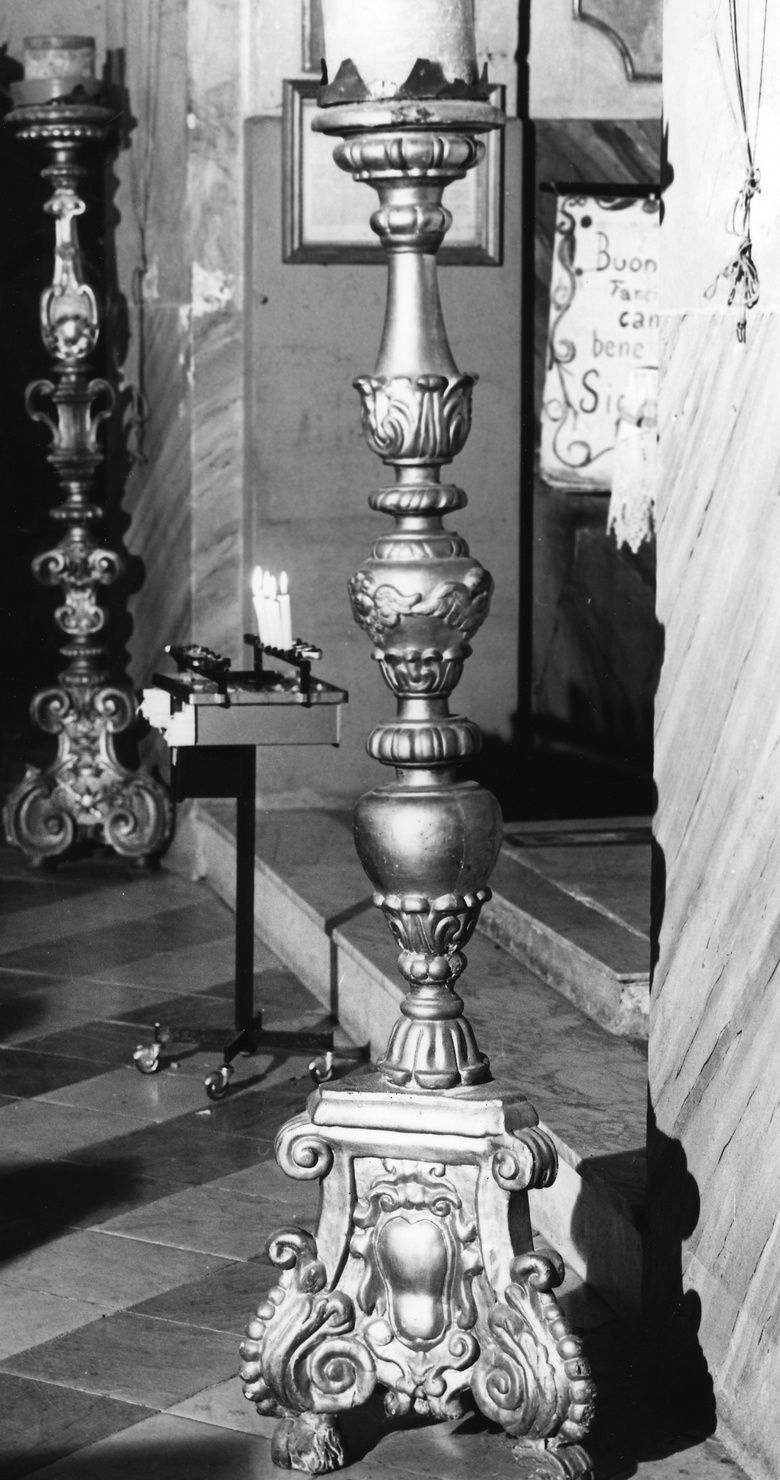 candelabro, serie - bottega italiana (metà sec. XVIII)