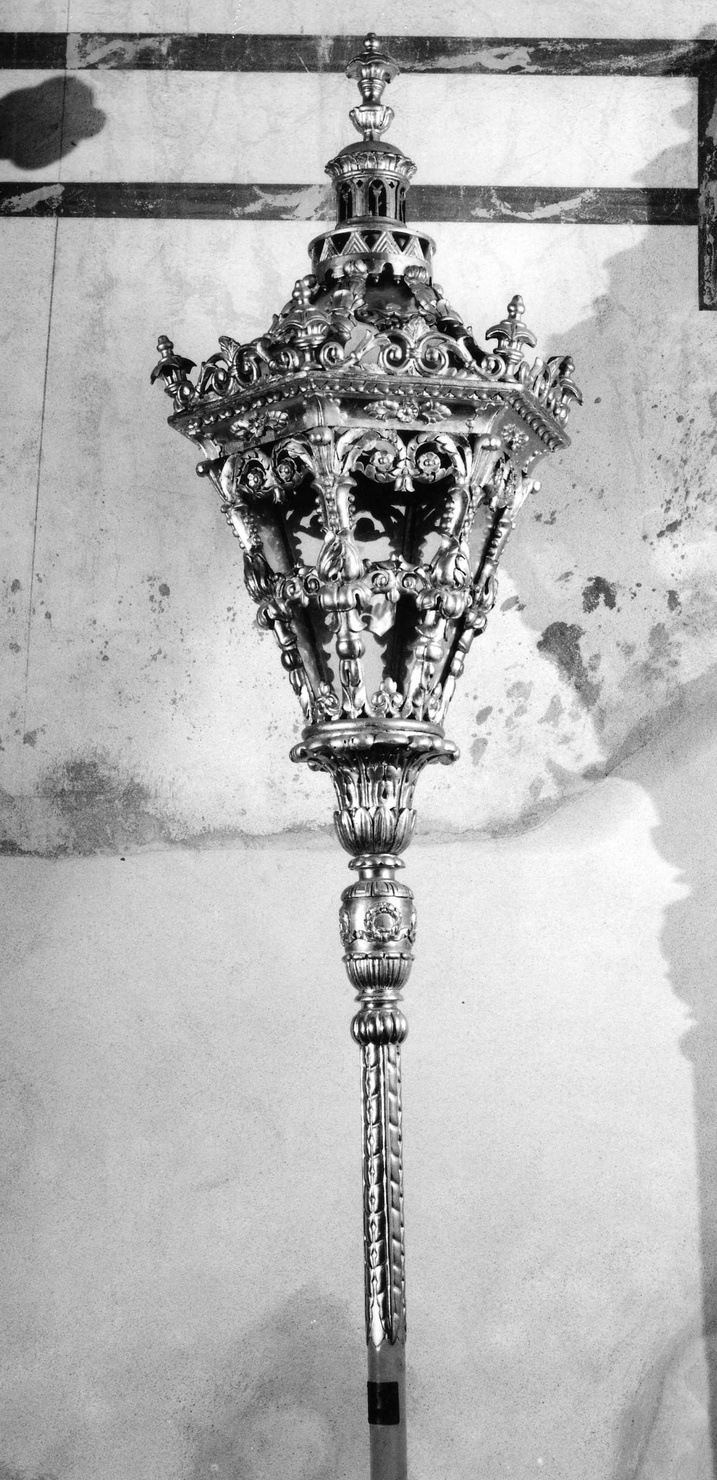 lanterna processionale, serie - bottega ligure (fine/inizio secc. XVIII/ XIX)