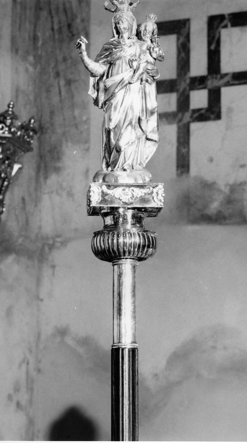 Madonna con Bambino (mazza processionale, opera isolata) - bottega genovese (metà sec. XIX)