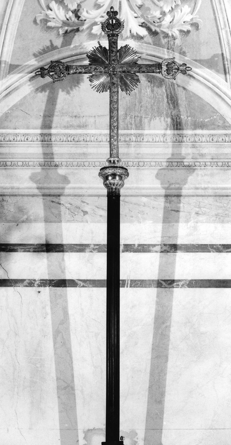 croce astile, opera isolata - bottega ligure (metà sec. XIX)