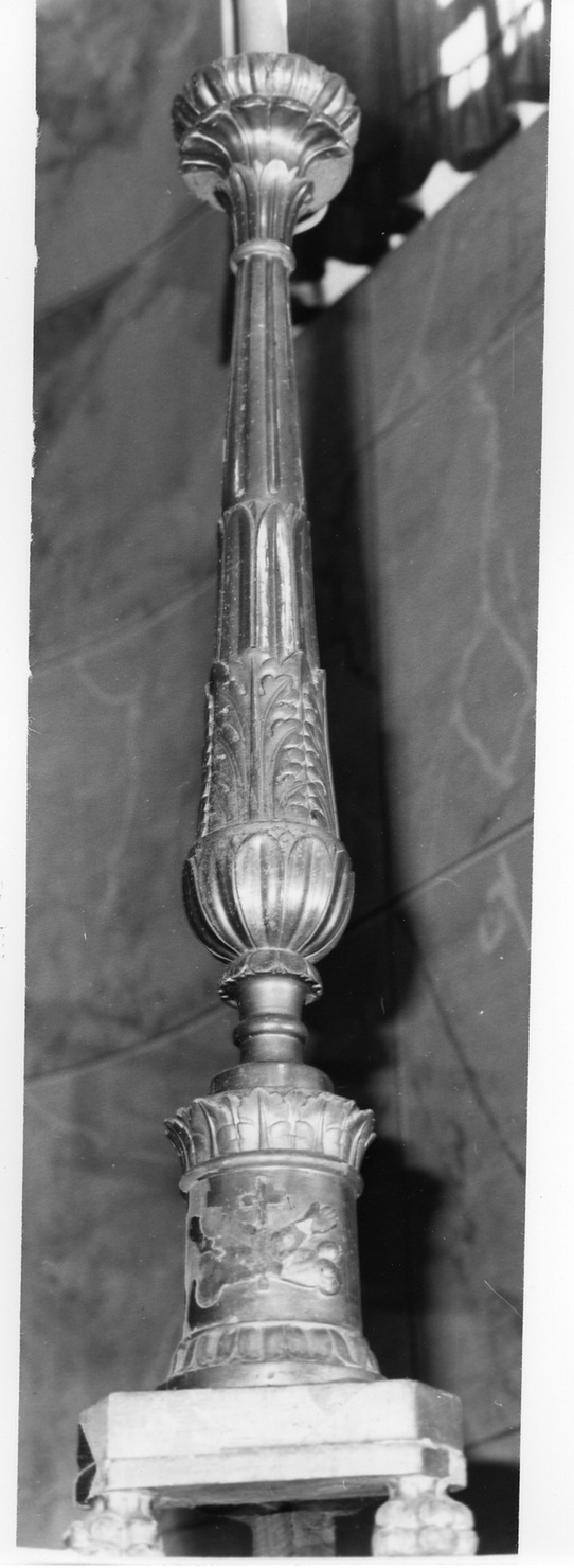 candeliere d'altare, serie - bottega ligure (sec. XIX)