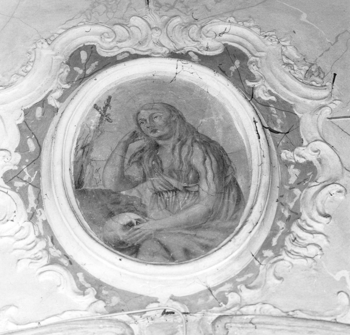Santa Maria Maddalena penitente (dipinto murale, opera isolata) - ambito ligure (sec. XVIII)