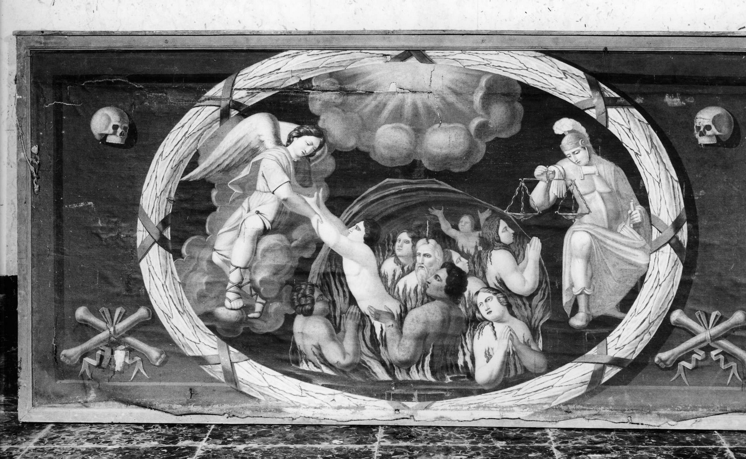 San Michele Arcangelo pesa le anime (paliotto, opera isolata) - ambito ligure (fine/inizio secc. XVIII/ XIX)