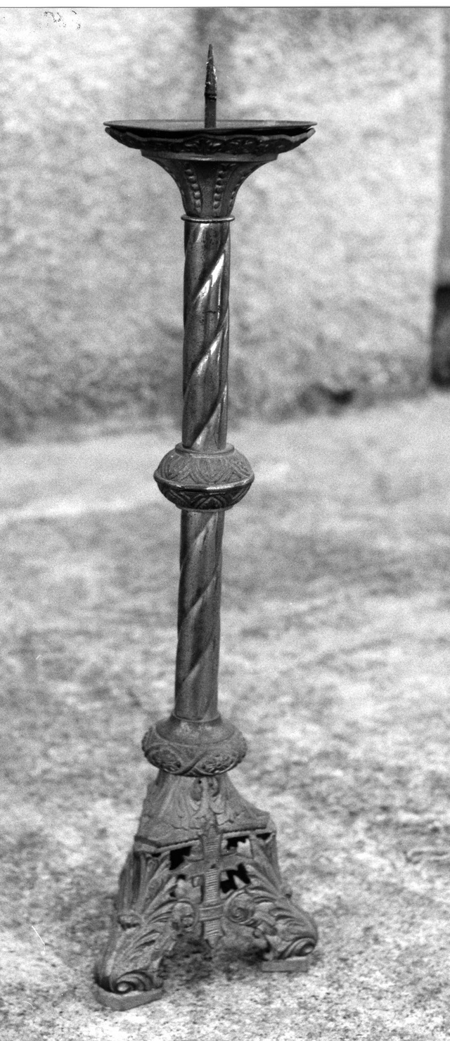 candeliere, opera isolata - bottega ligure (secc. XIX/ XX)