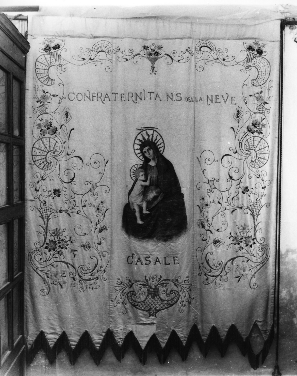 Madonna della Neve, Madonna/ San Martino (stendardo, opera isolata) - ambito ligure (primo quarto sec. XX)