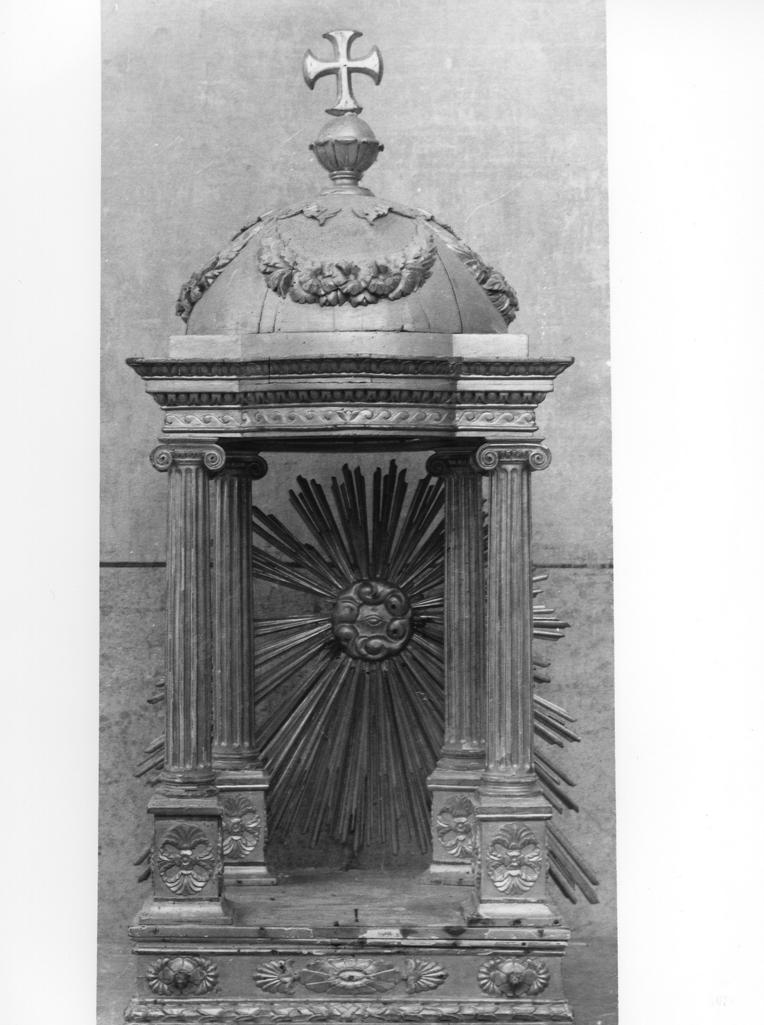 tronetto per esposizione eucaristica, opera isolata - bottega ligure (seconda metà sec. XIX)